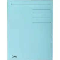 Exacompta Dossiermap Exacompta Forever A4 3 kleppen 280gr blauw - 100 stuks