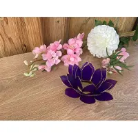 Spiru Lotus Sfeerlicht/Waxinelichthouder Purple Goudrand interieur