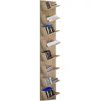 VCM Lansi Maxi wandkast Wandbevestiging met 8 schuine plankenSonoma eiken decor.