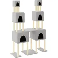 vidaXL Kattenmeubel met sisal krabpalen 199 cm lichtgrijs
