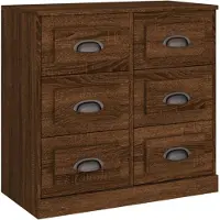 vidaXL Dressoir 70x35,5x67,5 cm bewerkt hout bruin eikenkleur