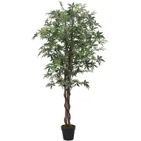 vidaXL Kunstplant esdoornboom 224 bladeren 80 cm groen