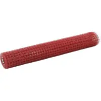vidaXL Kippengaas 25x1 m staal met PVC coating rood