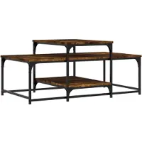 vidaXL Salontafel, gerookt eikenhout, 102x60x45 cm, houtvezel
