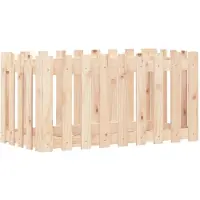 vidaXL Hoge plantenbak met lattenomheining-design, 100x50x50 cm, massief hout, grenen