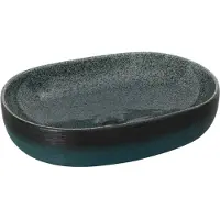 vidaXL Opzetwasbak ovaal 59x40x14 cm keramiek turquoise