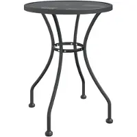 vidaXL Tuintafel, diameter 60 cm, hoogte 72 cm, met verstelbaar rooster, antracietkleurig