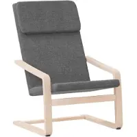 vidaXL Relaxstoel stof donkergrijs