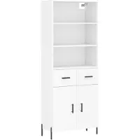 vidaXL Hoge kast 69,5x34x180 cm bewerkt hout wit