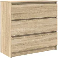 vidaXL Dressoir Sonoma-eikenhout, 80x35x76 cm, houtvezel