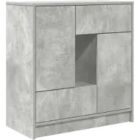 vidaXL Dressoir met lades en deuren, betonkleur, 70,5 x 34 x 74,5 cm