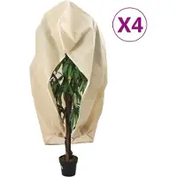 vidaXL Plantenhoezen met rits 4 st 70 g/m² 1,55x1,55 m