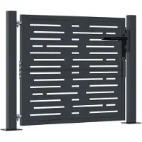 vidaXL Poort 100x75 cm met vierkantontwerp staal antracietkleurig