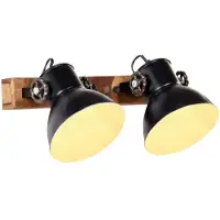 vidaXL Wandlamp industrieel E27 45x25 cm zwart