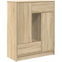 vidaXL Dressoir met laden en deuren, Sonoma-eikenhout, 73x31x90 cm