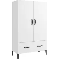 vidaXL Hoge kast, wit, 70x31x115 cm, houtvezel