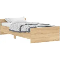 vidaXL Bedframe zonder matras, Sonoma-eikenhout, 90x190 cm, houtvezel