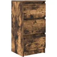 vidaXL Dressoir 37,5x35x76 cm bewerkt hout gerookt eikenkleurig