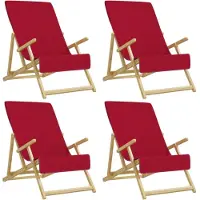 vidaXL Strandhanddoeken 4 st 400 g/m² 60x135 cm stof bordeauxrood