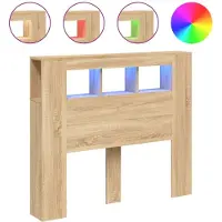 vidaXL Hoofdbord 120x18,5x103,5 cm bewerkt hout sonoma eikenkleurig