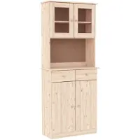 vidaXL Hoge kast ALTA 77x35x188 cm massief grenenhout