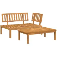 vidaXL 2-delige Loungeset pallet massief acaciahout