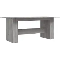 vidaXL Eettafel, grijs Sonoma, 180x90x76 cm, houtvezel