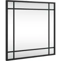 vidaXL Wandspiegel vierkant 40x40 cm ijzer zwart