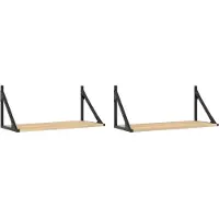 vidaXL Wandschappen 2 st 60x25x25,5 cm bewerkt hout sonoma eikenkleur
