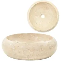 vidaXL Gootsteen 40x12 cm marmer crème
