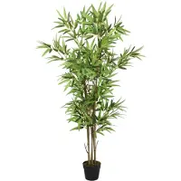 vidaXL Kunstplant bamboe 552 bladeren 120 cm groen