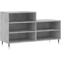 vidaXL Schoenenkast 102x36x60 cm bewerkt hout betongrijs