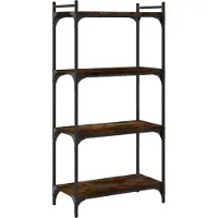 vidaXL Boekenkast 4-laags 60x30x120 cm bewerkt hout gerookt eikenkleur