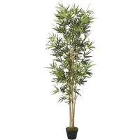 vidaXL Kunstplant bamboe 1104 bladeren 180 cm groen