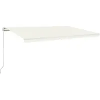 vidaXL Luifel handmatig uittrekbaar met LED 500x300 cm crèmekleurig
