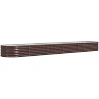 vidaXL Plantenbak 440x80x36 cm gegalvaniseerd staal bruin