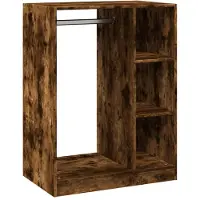 vidaXL Kledingkast 77x48x102 cm bewerkt hout gerookt eikenkleurig