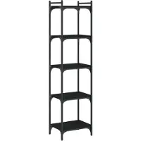 vidaXL Boekenkast 5-laags 40x30x154 cm bewerkt hout zwart