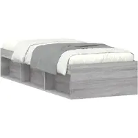 vidaXL Bedframe grijs sonoma eikenkleurig 75x190 cm
