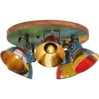 vidaXL Plafondlamp 25 W E27 50x50x25 cm meerkleurig