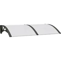 vidaXL Deurluifel 150x75 cm polycarbonaat zwart en transparant