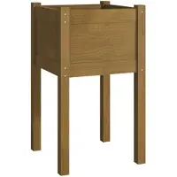 vidaXL Plantenbak 40x40x70 cm massief grenenhout honingbruin