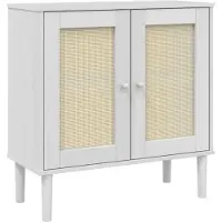 vidaXL Dressoir SENJA, rotanlook, wit, 80x35x80 cm, grenenhout