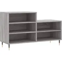 vidaXL Schoenenkast 102x36x60 cm bewerkt hout sonoma grijs