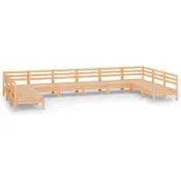 vidaXL 10-delige Loungeset massief grenenhout