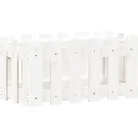 vidaXL Plantenbak met hekontwerp 60x30x30 cm massief grenenhout wit