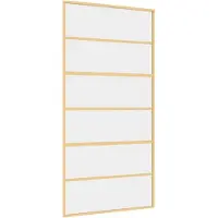 vidaXL Schuifdeur 102,5x205 cm helder ESG-glas en aluminium goudkleur