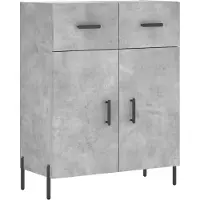 vidaXL Dressoir 69,5x34x90 cm bewerkt hout betongrijs