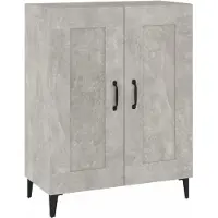 vidaXL Dressoir 69,5x34x90 cm bewerkt hout betongrijs