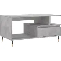 vidaXL Salontafel, betonkleur, 90x49x45 cm, houtvezel